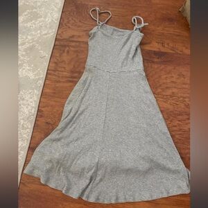 Aqua Grey midi dress with adjustable straps #midi #dress